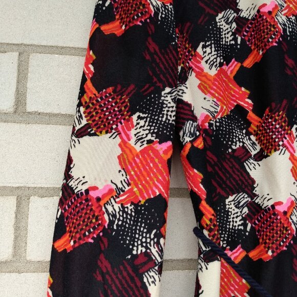 Vintage 60s 70s Mini Dress 30"B JR Bazaar Abstract Long Sleeves Mod GoGo Retro - Picture 7 of 10